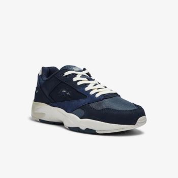 Lacoste Storm 96 Lo Nubuck Leather Sneakers - Tenisky Pánské Tmavě Blankyt | CZ-4zGr5b